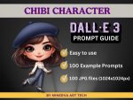 100 Chibi Character AI Art Prompts Bundle | Dalle 3 | Big-Headed Dolls | Chibi Kawaii |  Bing Creator DALL-E3 | ChatGPT | AI Art Prompt