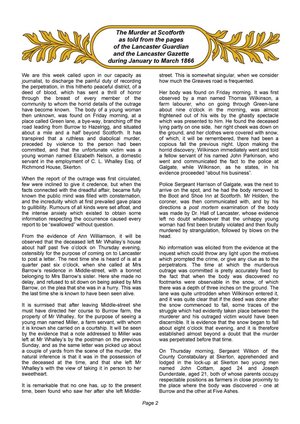 The Scotforth Murder in 1866 - Lancaster, Lancashire, England, UK - local history book - PDF download - Galgate - University - Guardian