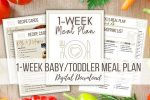 1-Week Baby/Toddler Meal Plan | Grocery List | Meal Plan Recipe Cards | Baby-led Weaning & Toddler Eating