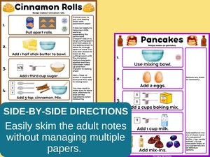 Bundle Kids Recipe Book, Preschool Cookbook Printable, Birthday Gift for Granddaughter, Montessori Homeschool Baking Activity for 2 Year Old