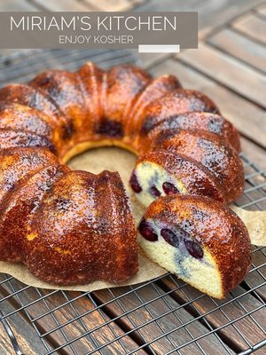 Passover Blueberry Almond Pie. Recipe Kosher/Pareve for Passover Created by Miriam's Kitchen