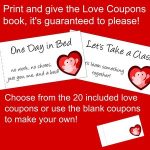 Printable Love Coupons Book for Him and Her, Valentine's Day Gift for Him and for Her, Romantic Coupons PDF, Love Coupons for Couples