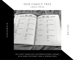 Family Tree Book BUNDLE 2 - Get 2 paperback genealogy notebooks, and 2 Beautiful Family Tree Chart JPGs to print as many times as you like