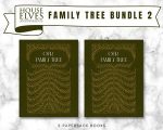 Family Tree Book BUNDLE 2 - Get 2 paperback genealogy notebooks, and 2 Beautiful Family Tree Chart JPGs to print as many times as you like