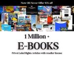 1 Million+ Ebooks + 1 Million PLR Articles Bonus with reseller rights | 1M Ebooks bundle | EBook collection