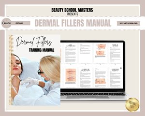 Botox & HA Fillers Training Manuals, Cosmetic Injections Training Guides, Nurse Injector Courses, Neurotoxins, Editable eBooks, Canva