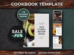 Cookbook Recipe Template Editable, Canva Recipes, Customizable Recipe Book Template, Editable Kitchen Cookbook Template, DIY Recipe Cookbook