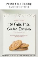 100 Cake Mix Cookie Combinations Digital Recipe Book | Digital Cookbook, Recipe Printables