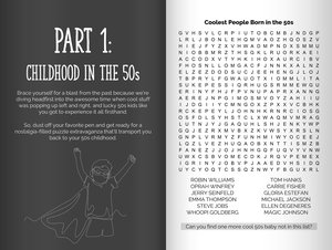 Born in the 50s Printable Activity Book for Adults - Mixed Puzzle Book about Growing Up in the 50s and 60s - Perfect Book for Turning 70