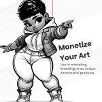 ChatGPT & Dalle3 Prompt Guide | 25 African Chibi Girl Coloring Pages | 25+ Chibi Prompts | Commercial Rights | ChatGPT prompts unlimited