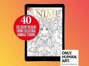 Colouring Heaven Anime Special (Digital Download PDF) | Anime Manga Colouring | Collateral Damage Studios | Only Human Art