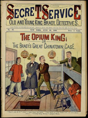 100 Secret Service Old and Young King Brady Magazine, Vintage Pulp Detective Stories Magazine, Dime Novels