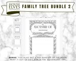 Family Tree Book BUNDLE 2 - Get 2 paperback genealogy notebooks, and 2 Beautiful Family Tree Chart JPGs to print as many times as you like