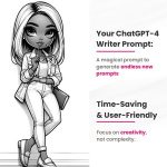 ChatGPT & Dalle3 Prompt Guide | 25 African Chibi Girl Coloring Pages | 25+ Chibi Prompts | Commercial Rights | ChatGPT prompts unlimited