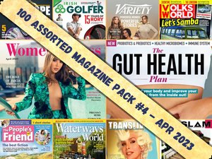 Exclusive 100 Assorted Magazines BUNDLE #4 April 2023 Release Digital Issue Magazines Tech, Finance, Gaming, Home, Gardening, Celebrity Mags