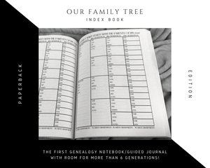 Family Tree Book BUNDLE 2 - Get 2 paperback genealogy notebooks, and 2 Beautiful Family Tree Chart JPGs to print as many times as you like