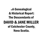 David & Jane Miller eReport