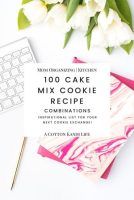 100 Cake Mix Cookie Combinations Digital Recipe Book | Digital Cookbook, Recipe Printables