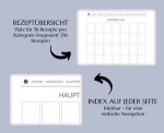 Digital recipe book to fill out | German recipe book | GoodNotes cookbook