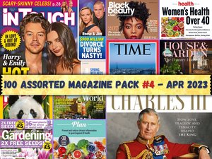 Exclusive 100 Assorted Magazines BUNDLE #4 April 2023 Release Digital Issue Magazines Tech, Finance, Gaming, Home, Gardening, Celebrity Mags