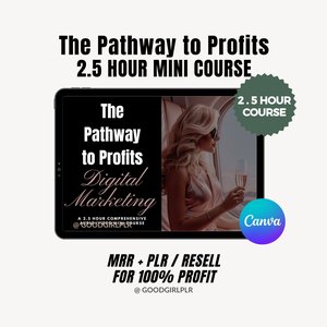 The Pathway to Profits Digital Marketing Course with Master Resell Rights & Private Label Rights, MRR, PLR, DFY Editable Guide / Mini Course