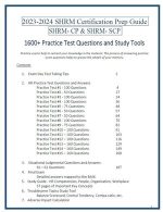 SHRM 2023-2024 Workbook Practice Questions for CP & SCP Exams