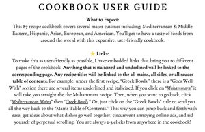 Digital cookbook with 87 different recipes from around the world. Get started with this user-friendly, fun, and exciting cookbook!