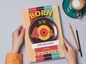 Born in the 40s Printable Activity Book for Adults - Mixed Puzzle Book about Growing Up in the 40s and 50s - Perfect Book for Turning 80