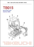 015 Hydraulic Excavator Service Parts Manual Takeuchi TB015