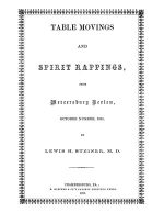 1861 Table Movings and Spirit Rappings   October 1861 by Steiner Spiritualism Magic Hauntings [Reenactment reproduction]