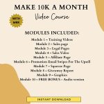 How to Make 10K a Month Video Course, MRR Course, Master Resell Rights, 10K Blueprint, Passive Income, Free Audio Course, Free Guide