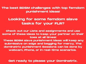 100 Femdom Tasks - Challenging Commands for Submissives - Dominatrix Rules - Domination and Humiliation - Sissy and Cuckold Themes - SPH