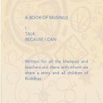 A  book of musings   - I talk because I can by Laurence