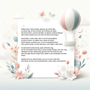 Individual poem for birth