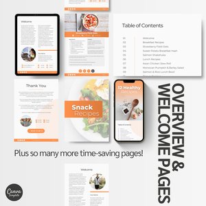 Editable Cookbook Template, Recipe PDF Template, Personal Trainer, Nutrition guide, fitness-templates, Editable Recipe Book, Meal planner