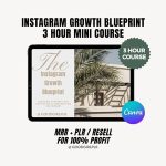 Instagram Growth Blueprint Course with Master Resell Rights and Private Label Rights, Social Media Growth Guide, MRR, PLR, DFY Mini Course