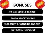 1 Million+ Ebooks + 1 Million PLR Articles Bonus with reseller rights | 1M Ebooks bundle | EBook collection