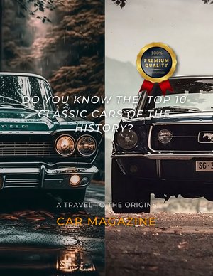 Book magazine Classic Cars in the history: Selections of the best classic cars, American car, muscle car, classic car art, books, Motor Car