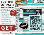 Learn To Hand Letter | The Ultimate Crash Course Digital Workbook Plus Our Entire Collection of 47 Additional Ebooks, 1,220 Files+ MORE FREE