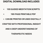 Guided Meditation Scripts 100 Bundle | Mindfulness Breathwork Therapy Tool Worksheet | Yoga Chakra Stress Breathing Anxiety Affirmations Pdf