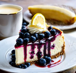 BEST Recipe Cheesecake, Lemon Blueberry Cheesecake Recipe, Digital Downloadable Desserts, Homemade Food Recipes, Dessert Recipe PDF