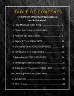 Book magazine Classic Cars in the history: Selections of the best classic cars, American car, muscle car, classic car art, books, Motor Car