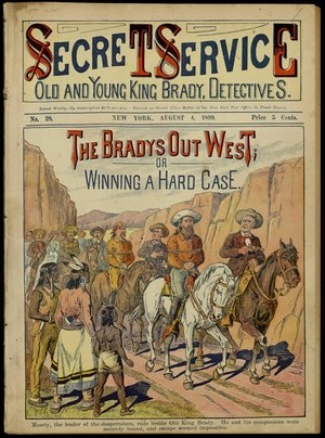 100 Secret Service Old and Young King Brady Magazine, Vintage Pulp Detective Stories Magazine, Dime Novels