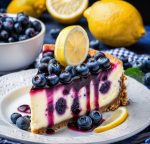 BEST Recipe Cheesecake, Lemon Blueberry Cheesecake Recipe, Digital Downloadable Desserts, Homemade Food Recipes, Dessert Recipe PDF