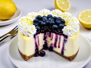 BEST Recipe Cheesecake, Lemon Blueberry Cheesecake Recipe, Digital Downloadable Desserts, Homemade Food Recipes, Dessert Recipe PDF