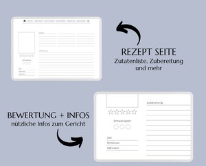 Digital recipe book to fill out | German recipe book | GoodNotes cookbook