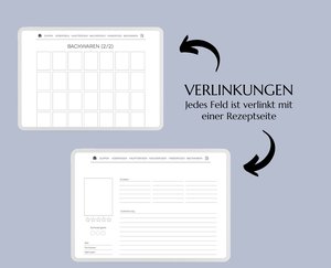 Digital recipe book to fill out | German recipe book | GoodNotes cookbook