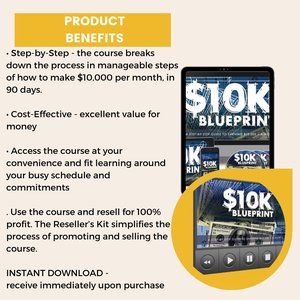 How to Make 10K a Month Video Course, MRR Course, Master Resell Rights, 10K Blueprint, Passive Income, Free Audio Course, Free Guide