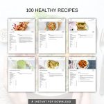 100 Healthy Recipes Ebook, Healthy Recipes, Recipe Ebook, Weekly Meal Prep, Meal Planner, Created by a Dietitian, A4, Printable PDF Download