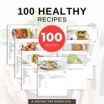 100 Healthy Recipes Ebook, Healthy Recipes, Recipe Ebook, Weekly Meal Prep, Meal Planner, Created by a Dietitian, A4, Printable PDF Download